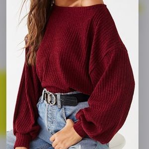 Forever 21 ribbed dolman-sleeve top